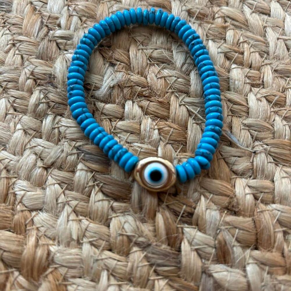 Blue evil eye bracelet